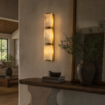 Blocco Modern Alabaster Linear Wall Sconce by Dalmivik, product or room detail view