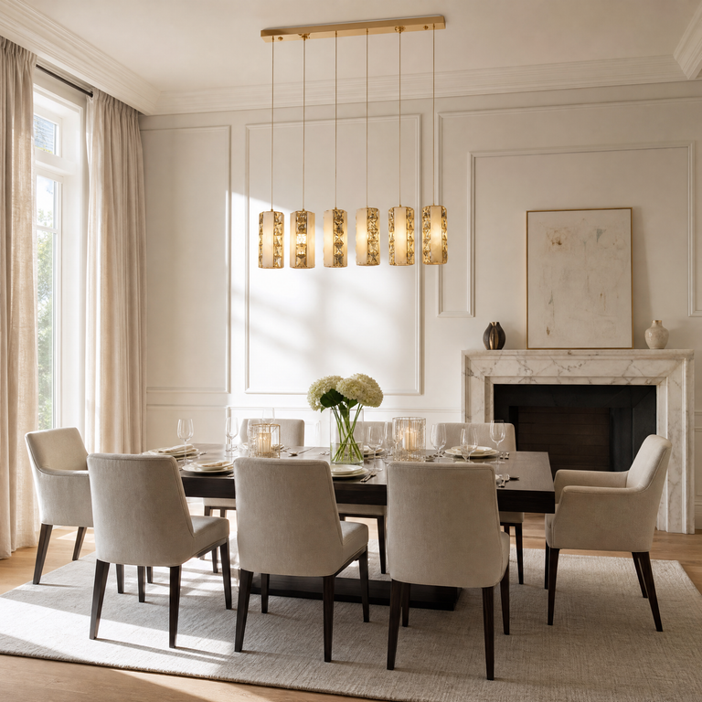 Caratelle Cluster Lights Over Dining Table by Dalmivik, product or room detail view