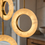 Cascata Cluster Alabaster Ring Chandelier by Dalmivik, product or room detail view
