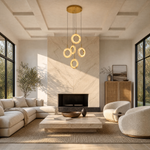 Cascata Cluster Alabaster Ring Chandelier by Dalmivik, product or room detail view