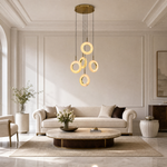 Cascata Cluster Alabaster Ring Chandelier by Dalmivik, product or room detail view
