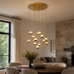 Cascata Modern Alabaster Cluster Pendant Light by Dalmivik, product or room detail view