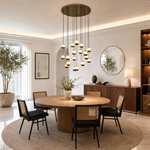Cascata Modern Alabaster Cluster Pendant Light by Dalmivik, product or room detail view