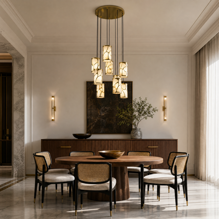 Cascata Modern Cluster Pendant Light by Dalmivik, product or room detail view