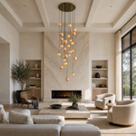 Cascata Planet Modern Cluster Chandelier 31.5" D by Dalmivik, product or room detail view