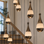 Cascata Spiral Alabaster Pendant Chandelier by Dalmivik, product or room detail view