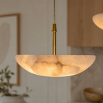 Ciottolo Modern Alabaster Pendant Light Fixtures by Dalmivik, product or room detail view