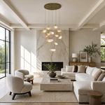 Ciottolo Modern Alabaster Pendant Light Fixtures by Dalmivik, product or room detail view