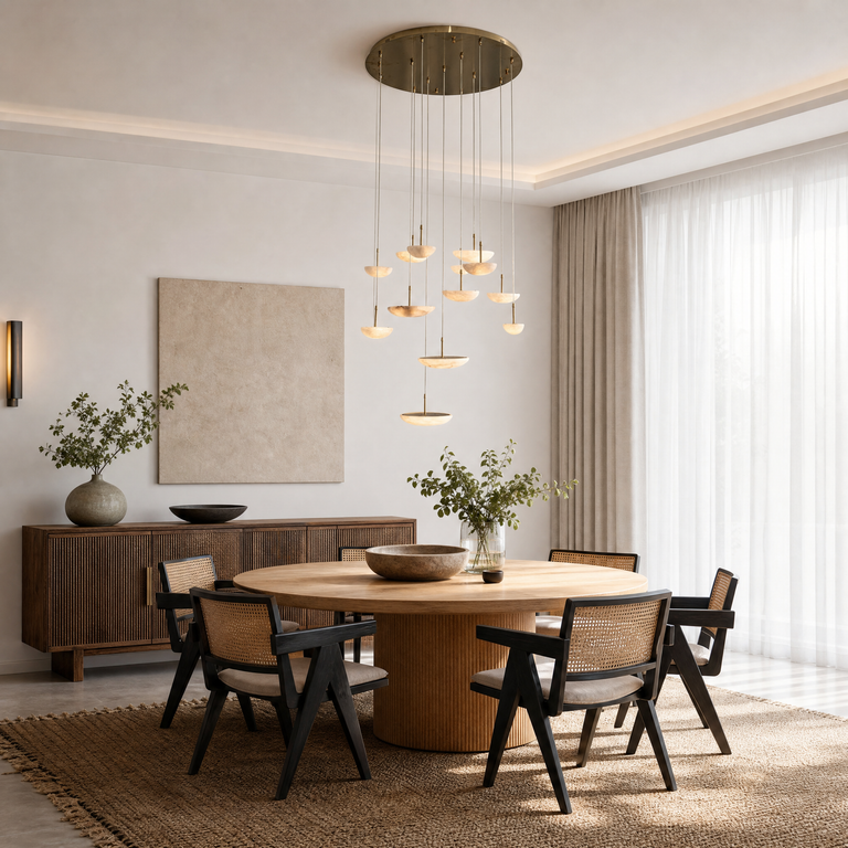 Ciottolo Modern Alabaster Pendant Light Fixtures by Dalmivik, product or room detail view