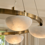 Ciottolo Modern Alabaster Ring Chandelier by Dalmivik, product or room detail view