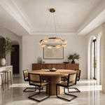 Ciottolo Modern Alabaster Ring Chandelier by Dalmivik, product or room detail view