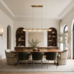 Ciottolo Modern Linear Alabaster Chandelier L47.2" by Dalmivik, product or room detail view