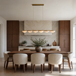 Ciottolo Modern Linear Alabaster Chandelier L47.2" by Dalmivik, product or room detail view
