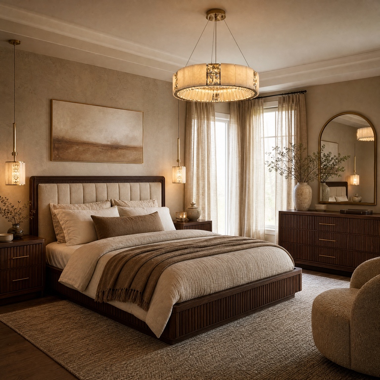 Cristallo Modern Alabaster Round Drum Chandelier by Dalmivik, product or room detail view
