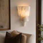 Cristallo Modern Alabaster Wall Sconce by Dalmivik, product or room detail view