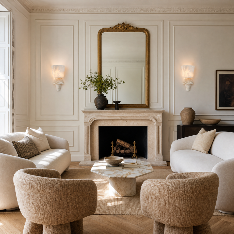 Cristallo Modern Alabaster Wall Sconce by Dalmivik, product or room detail view