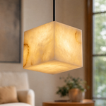 Cubo Modern Cluster Alabaster Pendant Light by Dalmivik, product or room detail view