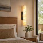 Cylinder Alabaster Wall Sconce 500 Single - Black by Dalmivik, product or room detail view