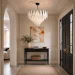 Olivia Alabaster Feather Round Pendant 31.5" D by Dalmivik, product or room detail view