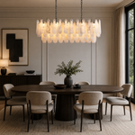 Alabaster Feather Oval Dining Pendant 47.2"L by Dalmivik, product or room detail view