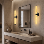 Anello Alabaster Black Wall Sconce 24" H by Dalmivik, product or room detail view