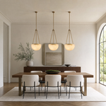 Ellune Modern Alabaster Bowl Chandelier by Dalmivik, product or room detail view