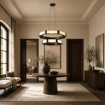 Facetra Hexagonal Black Ring Chandelier by Dalmivik, product or room detail view