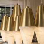 Fiamora Alabaster Cascading Chandelier Modern by Dalmivik, product or room detail view