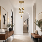 Fiamora Alabaster Cascading Chandelier Modern by Dalmivik, product or room detail view