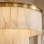Hollis Modern Alabaster Dining Room Light by Dalmivik, product or room detail view