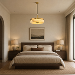 Hollis Modern Alabaster Island Hanging Lights by Dalmivik, product or room detail view