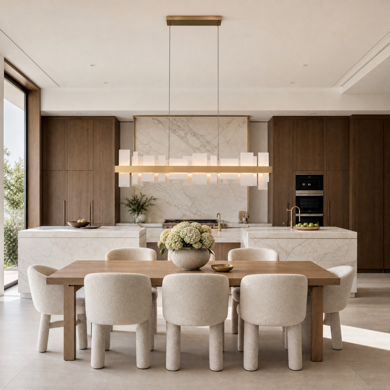 Hollis Modern Alabaster Linear Pendant Light by Dalmivik, product or room detail view