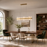 Hollis Modern Alabaster Linear Pendant Light by Dalmivik, product or room detail view