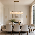 Hollis Modern Alabaster Linear Pendant Light by Dalmivik, product or room detail view
