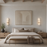 Hollis Modern Alabaster Linear Wall Sconce by Dalmivik, product or room detail view