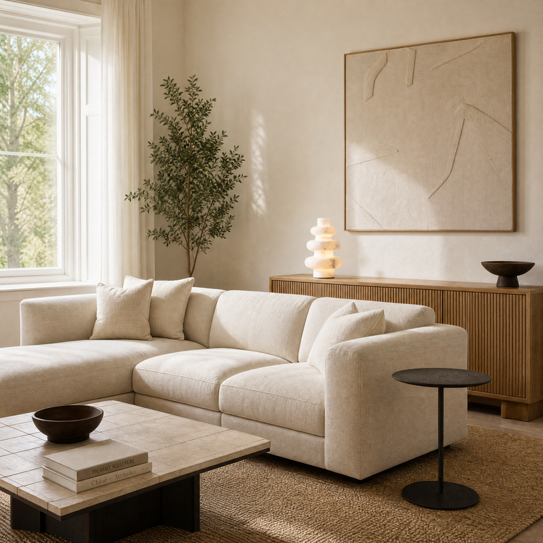 Katya Modern Alabaster Table Lamp by Dalmivik, product or room detail view