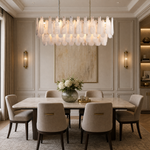 Alabaster Feather Linear Dining Pendant 47.2"L by Dalmivik, product or room detail view
