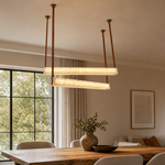 Lacora Modern Alabaster Linear Pendant Light by Dalmivik, product or room detail view