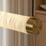Linea Modern Brass Linear Pendant Light by Dalmivik, product or room detail view