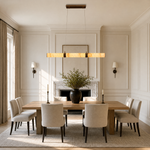 Linea Modern Linear Alabaster Pendant Light by Dalmivik, product or room detail view