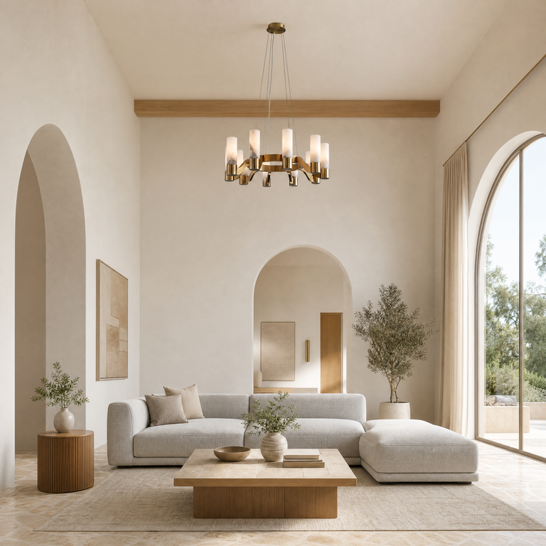Livia Modern Alabaster Hanging Light Fixtures by Dalmivik, product or room detail view