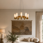 Livia Modern Alabaster Hanging Light Fixtures by Dalmivik, product or room detail view