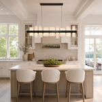 Hollis Alabaster Tile Linear Chandelier 46.8"L by Dalmivik, product or room detail view