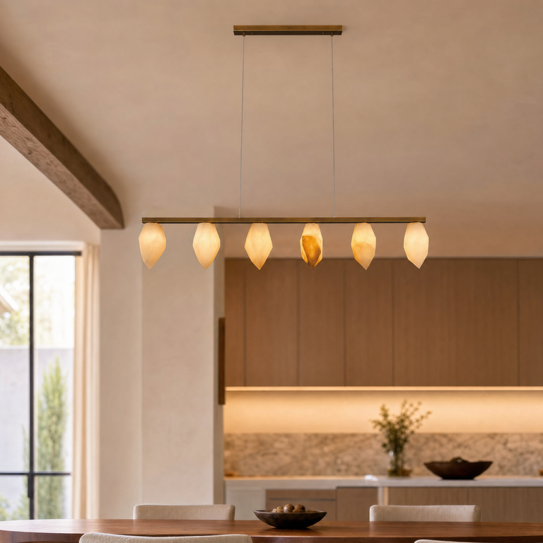 Onda Modern Linear Pendant Lighting L47.2" by Dalmivik, product or room detail view