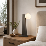 Orbita Modern Alabaster Table Lamp by Dalmivik, product or room detail view
