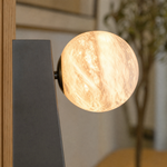 Orbita Modern Alabaster Table Lamp by Dalmivik, product or room detail view