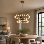 Orbita Modern Round Ring Chandelier by Dalmivik, product or room detail view