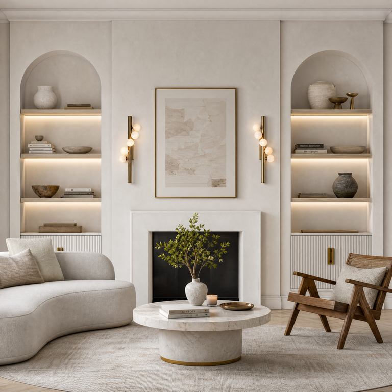 Orbita Verticatl Modern Sphere Wall Sconce by Dalmivik, product or room detail view
