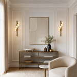Orbita Verticatl Modern Sphere Wall Sconce by Dalmivik, product or room detail view