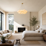 Orla Cluster Alabaster Ball Pendant Light by Dalmivik, product or room detail view